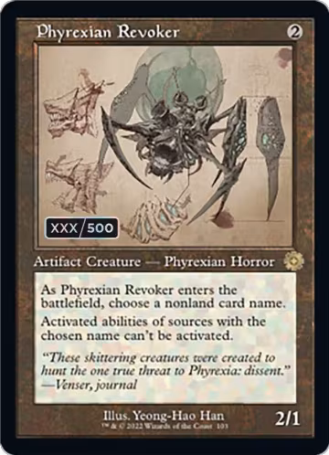Phyrexian Revoker (Schematic) (Serial Numbered) (103), The Brothers' War: Retro Frame Artifacts — Magic card price
