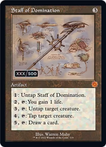 Staff of Domination (Schematic) (Serial Numbered) (119), The Brothers' War: Retro Frame Artifacts — Magic card price
