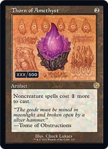 Thorn of Amethyst (Schematic) (Serial Numbered) (123), The Brothers' War: Retro Frame Artifacts — Magic card price