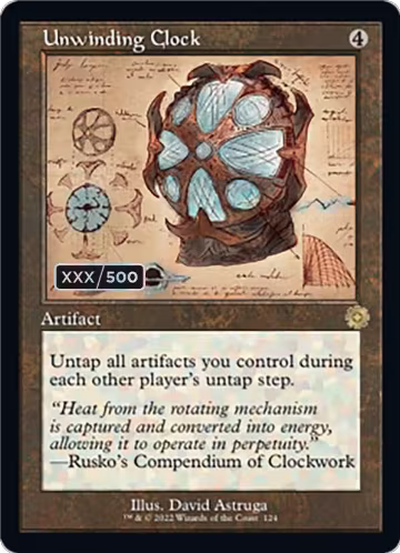 Unwinding Clock (Schematic) (Serial Numbered) (124), The Brothers' War: Retro Frame Artifacts — Magic card price