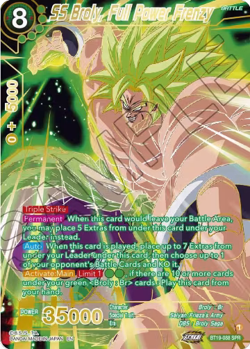 SS Broly, Full Power Frenzy (SPR) (BT19-088), Fighter's Ambition — DB Super card price