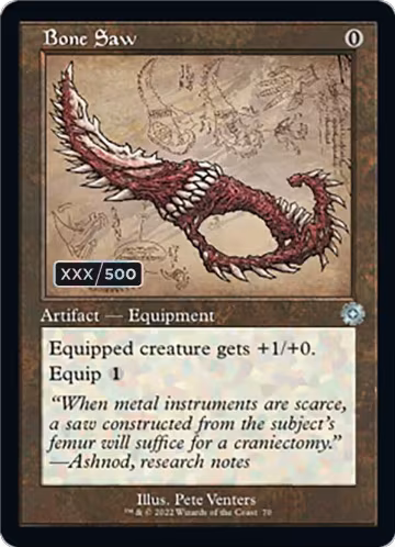 Bone Saw (Schematic) (Serial Numbered) (70), The Brothers' War: Retro Frame Artifacts — Magic card price