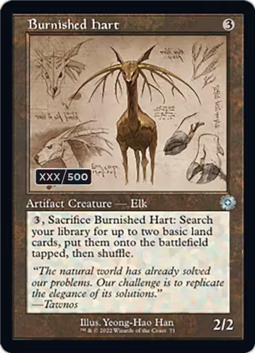 Burnished Hart (Schematic) (Serial Numbered) (71), The Brothers' War: Retro Frame Artifacts — Magic card price