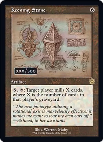 Keening Stone (Schematic) (Serial Numbered) (89), The Brothers' War: Retro Frame Artifacts — Magic card price