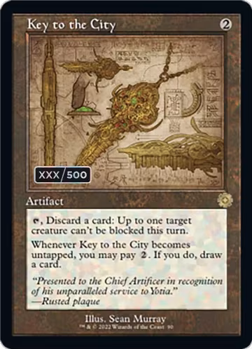 Key to the City (Schematic) (Serial Numbered) (90), The Brothers' War: Retro Frame Artifacts — Magic card price