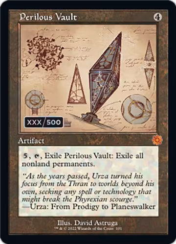 Perilous Vault (Schematic) (Serial Numbered) (101), The Brothers' War: Retro Frame Artifacts — Magic card price