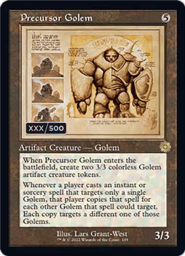 Precursor Golem (Schematic) (Serial Numbered) (105), The Brothers' War: Retro Frame Artifacts — Magic card price