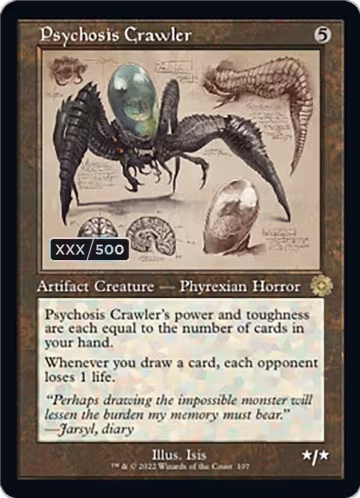 Psychosis Crawler (Schematic) (Serial Numbered) (107), The Brothers' War: Retro Frame Artifacts — Magic card price