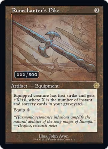 Runechanter's Pike (Schematic) (Serial Numbered) (111), The Brothers' War: Retro Frame Artifacts — Magic card price