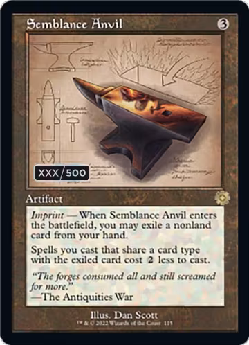 Semblance Anvil (Schematic) (Serial Numbered) (115), The Brothers' War: Retro Frame Artifacts — Magic card price