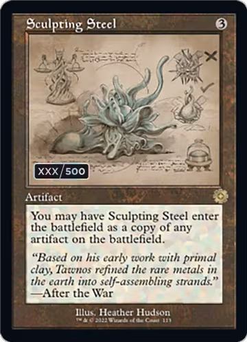 Sculpting Steel (Schematic) (Serial Numbered) (113), The Brothers' War: Retro Frame Artifacts — Magic card price