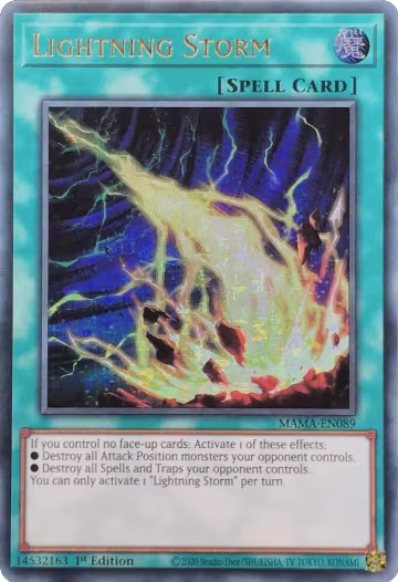 Lightning Storm (Ultra Pharaoh's Rare) (MAMA-EN089), Magnificent Mavens — Yu-Gi-Oh! card price