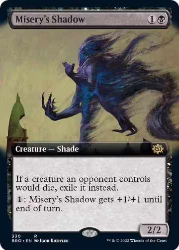 Misery's Shadow (Extended Art) (330), The Brothers' War — Magic card price