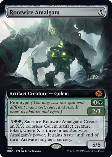 Rootwire Amalgam (Extended Art) (351), The Brothers' War — Magic card price
