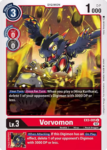 Vorvomon (EX3-005 U), Draconic Roar — Digimon card price