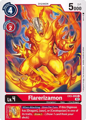 Flarerizamon (EX3-006 C), Draconic Roar — Digimon card price