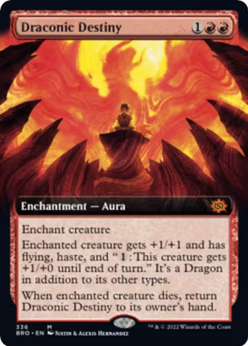 Draconic Destiny (Extended Art) (336), The Brothers' War — Magic card price