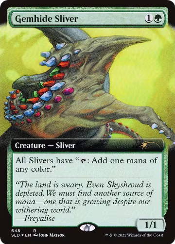 Gemhide Sliver (Extended Art) (648), Secret Lair Drop Series — Magic card price