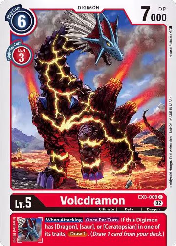 Volcdramon (EX3-009 C), Draconic Roar — Digimon card price