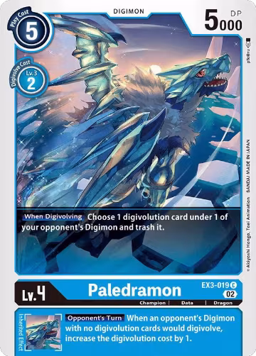 Paledramon (EX3-019 C), Draconic Roar — Digimon card price