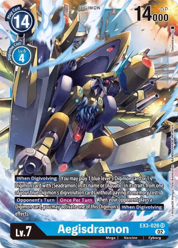 Aegisdramon (EX3-026 SR), Draconic Roar — Digimon card price