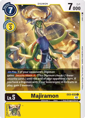 Majiramon (EX3-032 C), Draconic Roar — Digimon card price