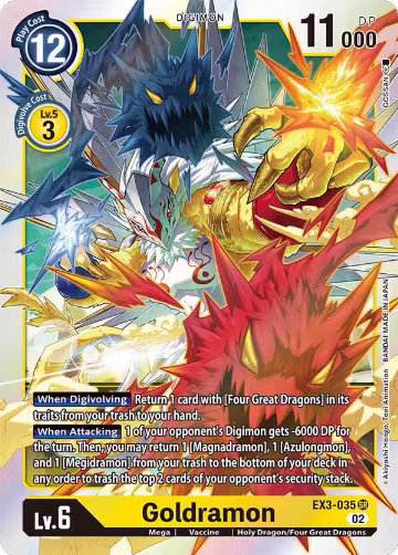 Goldramon (EX3-035 SR), Draconic Roar — Digimon card price