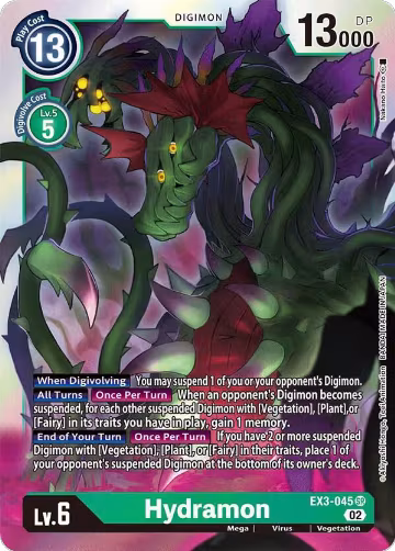 Hydramon (EX3-045 SR), Draconic Roar — Digimon card price