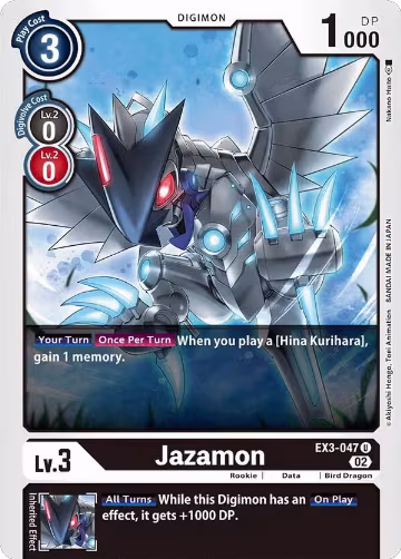 Jazamon (EX3-047 U), Draconic Roar — Digimon card price