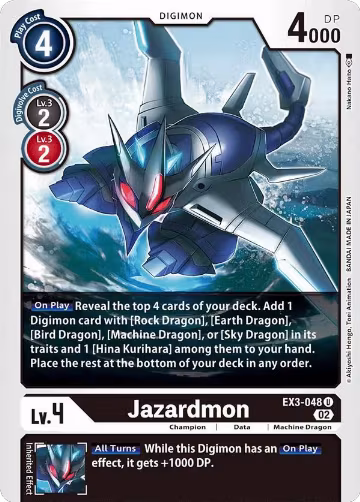 Jazardmon (EX3-048 U), Draconic Roar — Digimon card price