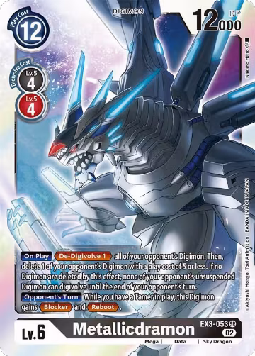 Metallicdramon (EX3-053 SR), Draconic Roar — Digimon card price