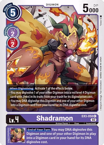 Shadramon (EX3-058 C), Draconic Roar — Digimon card price