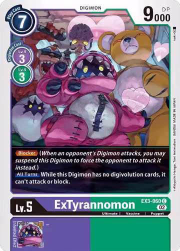 ExTyrannomon (EX3-060 C), Draconic Roar — Digimon card price