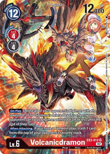 Volcanicdramon (Alternate Art) (EX3-012 SR), Draconic Roar — Digimon card price