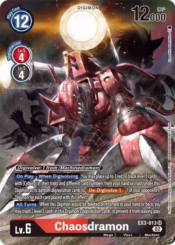 Chaosdramon (Alternate Art) (EX3-013 SR) — card price