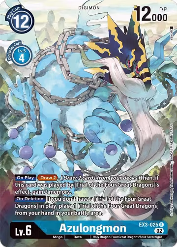 Azulongmon (Alternate Art) (EX3-025 R), Draconic Roar — Digimon card price