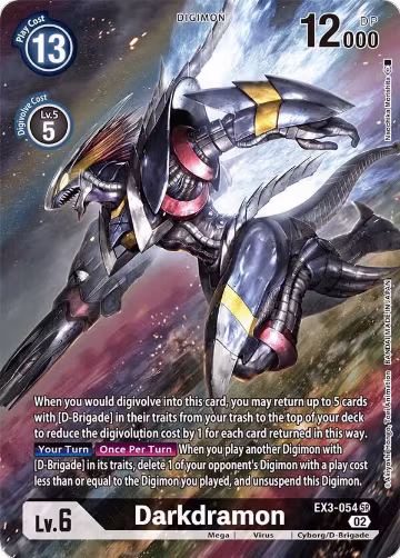 Darkdramon (Alternate Art) (EX3-054 SR), Draconic Roar — Digimon card price