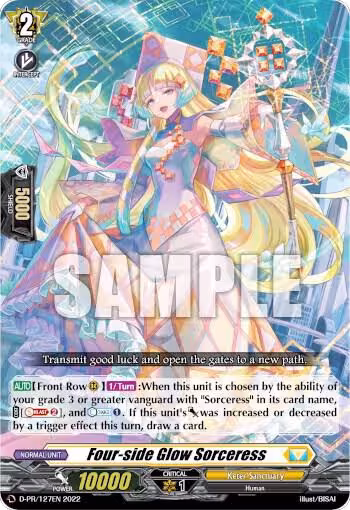 Four-side Glow Sorceress (D-PR/127EN), D Promo Cards — Vanguard card price