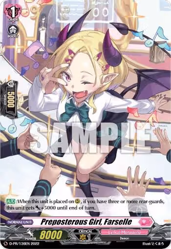 Preposterous Girl, Farselle (Foil) (D-PR/136EN), D Promo Cards — Vanguard card price