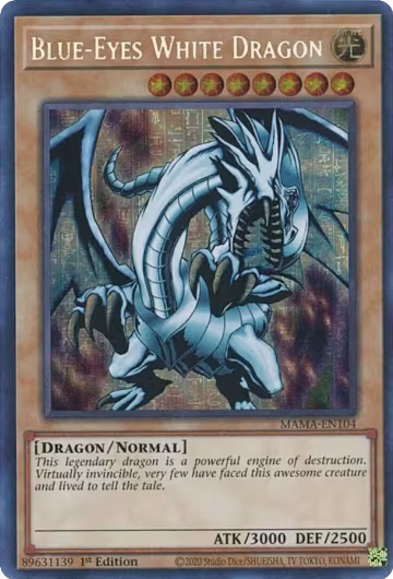 Blue-Eyes White Dragon (Secret Pharaoh's Rare) (MAMA-EN104) — card price