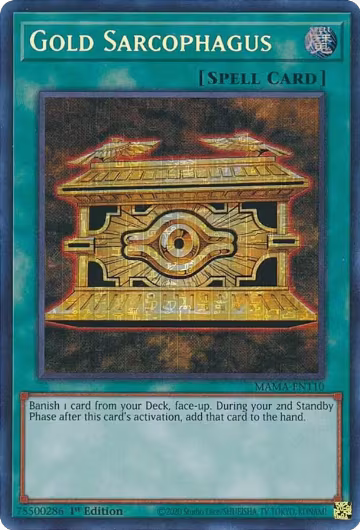 Gold Sarcophagus (Secret Pharaoh's Rare) (MAMA-EN110), Magnificent Mavens — Yu-Gi-Oh! card price