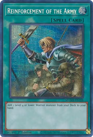 Reinforcement of the Army (Secret Pharaoh's Rare) (MAMA-EN108), Magnificent Mavens — Yu-Gi-Oh! card price