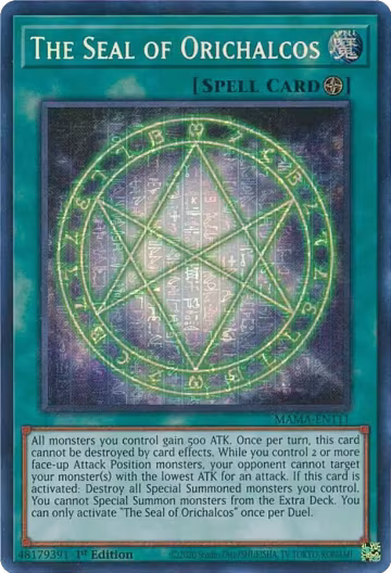 The Seal of Orichalcos (Secret Pharaoh's Rare) (MAMA-EN111), Magnificent Mavens — Yu-Gi-Oh! card price