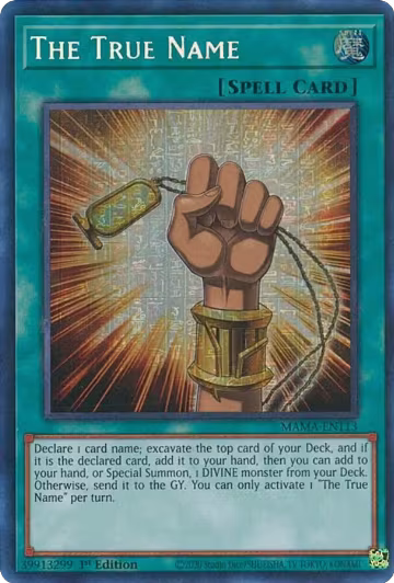 The True Name (Secret Pharaoh's Rare) (MAMA-EN113), Magnificent Mavens — Yu-Gi-Oh! card price