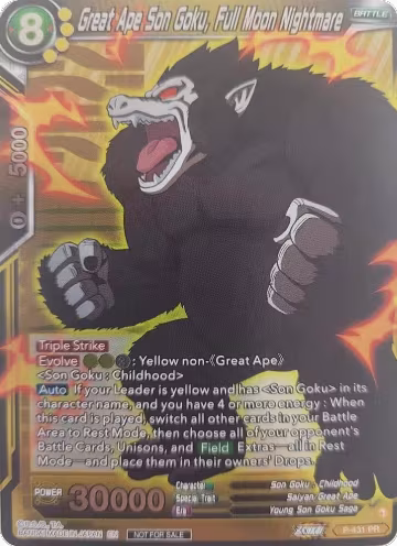 Great Ape Son Goku, Full Moon Nightmare (Championship Pack 2022 Vol.3) (P-431), Tournament Promotion Cards — DB Super card price