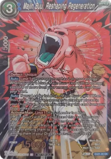 Majin Buu, Reshaping Regeneration (Zenkai Series Pack Vol.1) (EX21-05), Tournament Promotion Cards — DB Super card price