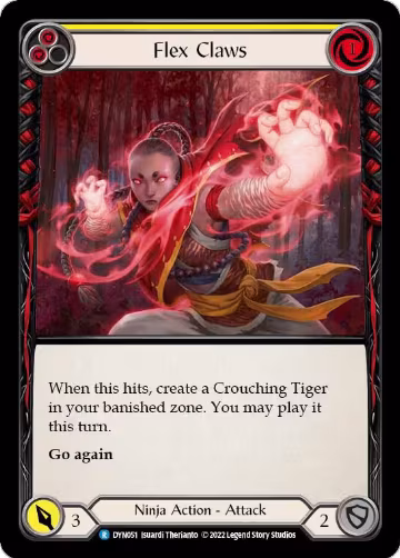 Flex Claws (Yellow) (DYN051), Dynasty — Flesh & Blood card price
