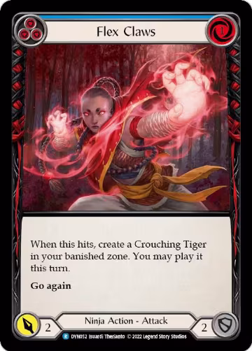 Flex Claws (Blue) (DYN052), Dynasty — Flesh & Blood card price