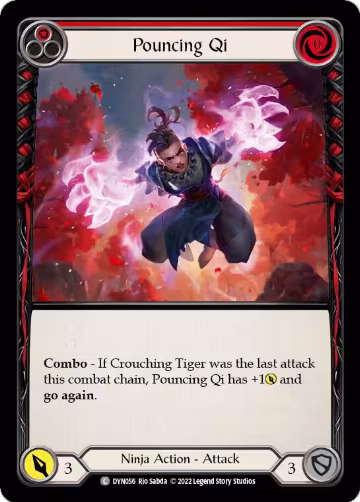 Pouncing Qi (Red) (DYN056), Dynasty — Flesh & Blood card price