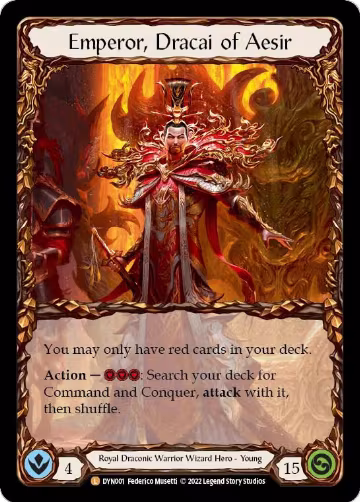 Emperor, Dracai of Aesir (DYN001), Dynasty — Flesh & Blood card price